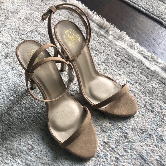 Missguided Shoes - New Missguided heels, tan/nude, size 3/36